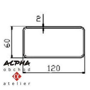 DOMUS systém 100 ploché potrubí 120x60mm (1m)