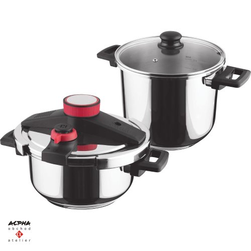 Tlakový hrnec Lamart 4+7l Steam (sada)