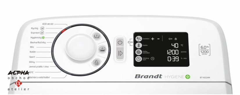 Pračka vrchem Brandt BT 16024N 6kg/1200ot.