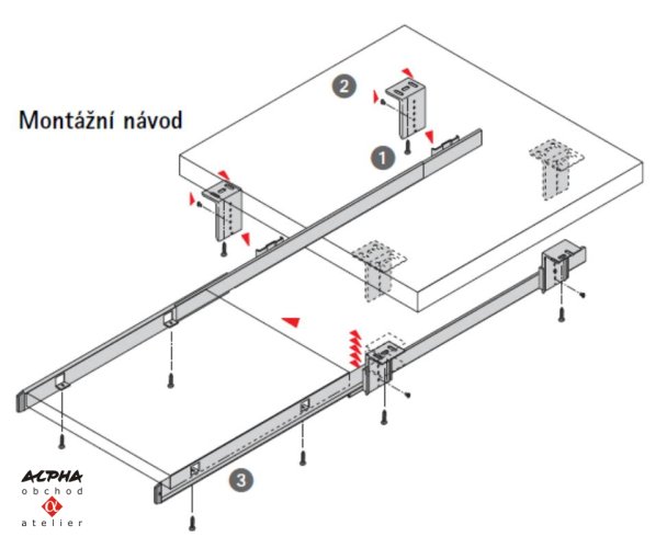 Výsuv klávesnice KA3434/450mm