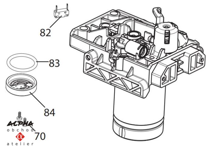 Infuzor-píst spařovací DeLonghi kompletní