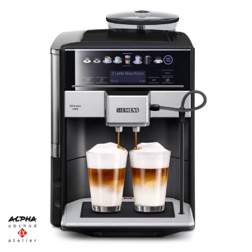 Espresso Siemens TE 655319 RW černá-metalická