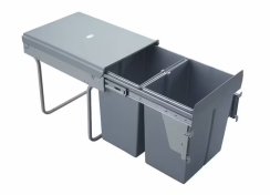 Koš odpadkový K40 2x20l/čelní šedý