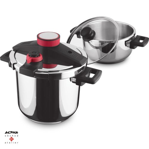 Tlakový hrnec Lamart 4+7l Steam (sada)