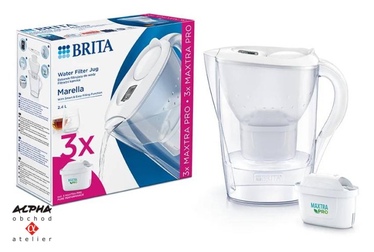 Konvice BRITA Marella/Memo/bílá/2.4/3xMX+