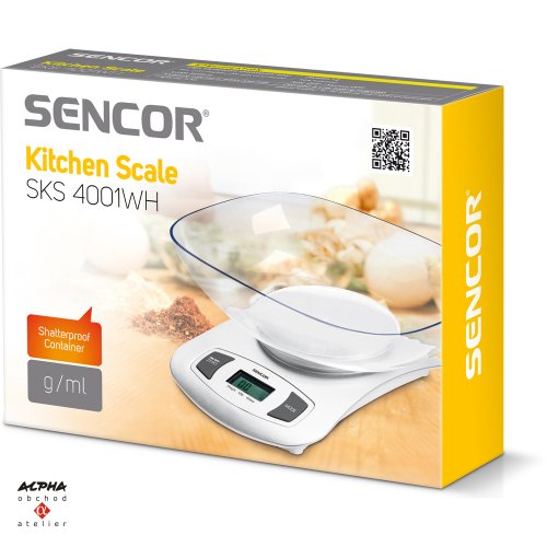 Kuchyňská váha Sencor SKS 4001WH 5kg