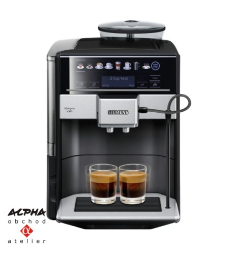 Espresso Siemens TE 655319 RW černá-metalická