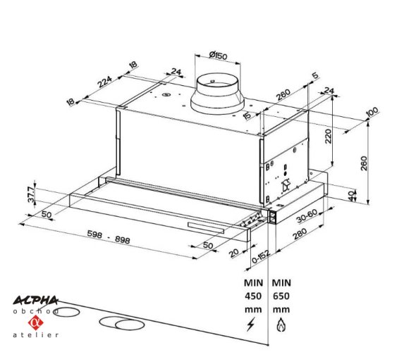 Odsavač par FABER Maxima TOUCH NG AM/ X A60/nerez