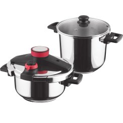Tlakový hrnec Lamart 4+7l Steam (sada)