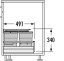 Koš odpadkový Hailo AS K600 1x18l/2x8l/340mm/šedý