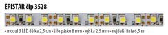 LED pásek 3528 120LED/9.6W/960lm bílá studená