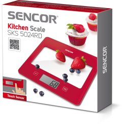 Kuchyňská váha Sencor SKS 5024RD červená