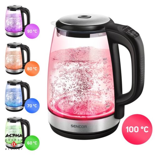 Varná konvice Sencor SWK2090BK sklo