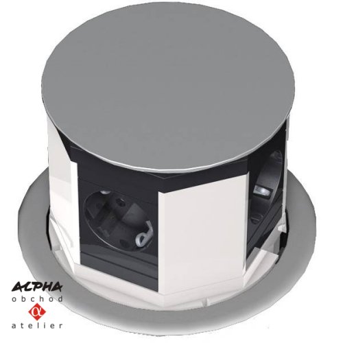 Zápustná zásuvka k vestavbě EPAIL 2BEK N/2USB/2NET