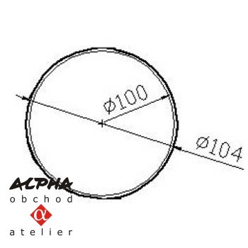 DOMUS systém 100 kulatá flexo hadice PVC (1m)