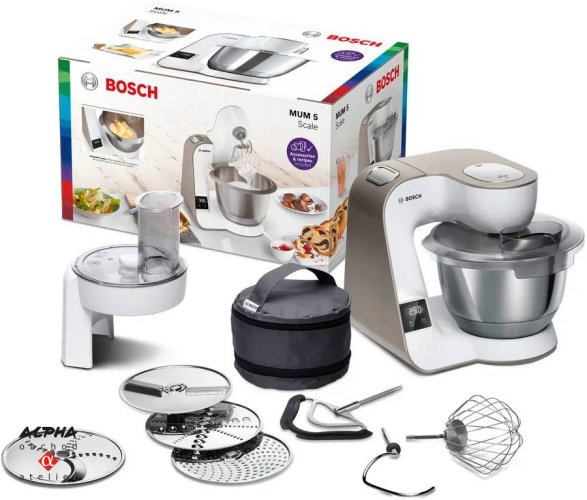 Kuchyňský robot Bosch MUM 5XW10 s váhou/Champagne